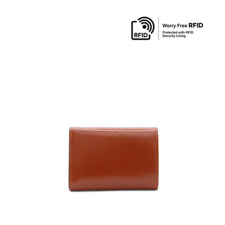 Cassandra Tri-Fold Women's Wallet - Tangerine