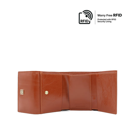 Cassandra Tri-Fold Women's Wallet - Tangerine