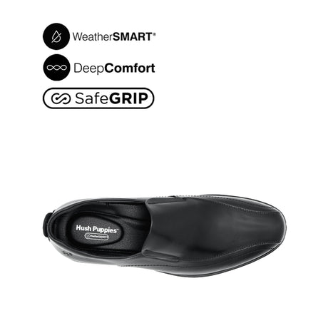 Owen Slip On BT Men's Shoes - Black Leather WP
