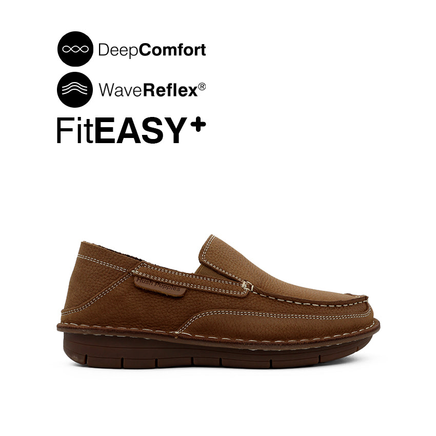 Discount on Hush Puppies  shoes - SKU: Kaleb Slip On Men's Shoes - Tan Tumbled Nubuck