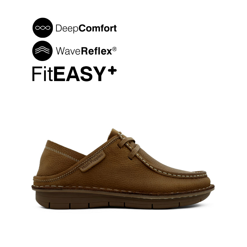 Discount on Hush Puppies  shoes - SKU: Kaleb Two Eye Men's Shoes - Tan Tumbled Nubuck