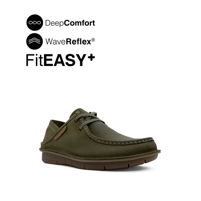 Kaleb Two Eye Men's Shoes - Olive Tumbled Nubuck Hush Puppies Philippines