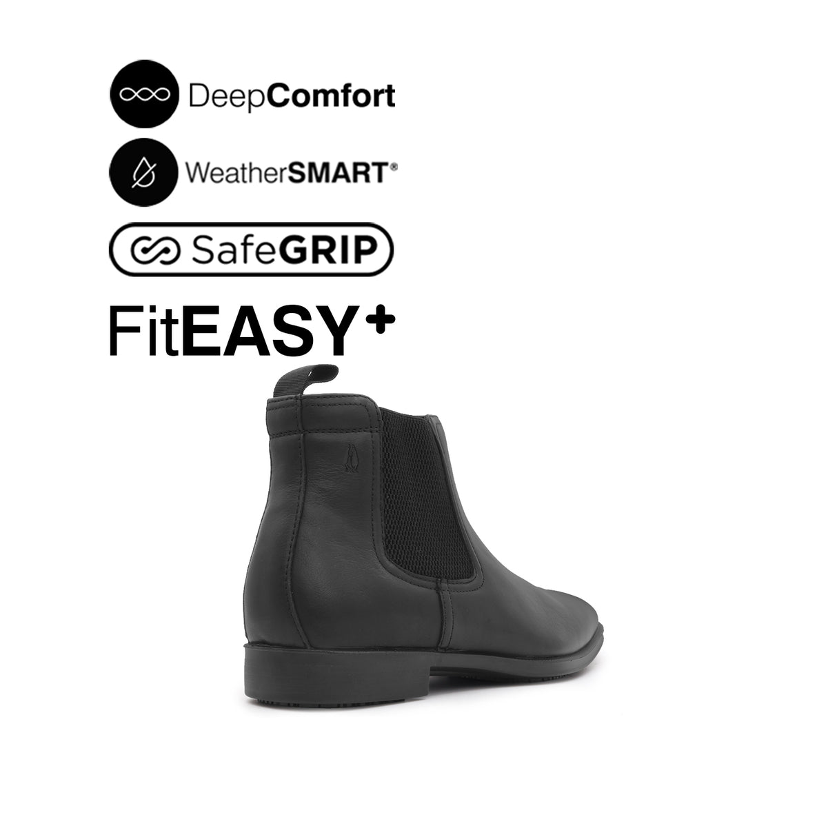 Otom Chelsea Men's Boots - Black Leather Waterproof