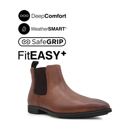 Otom Chelsea Men's Boots - Cigar Tan Leather Waterproof