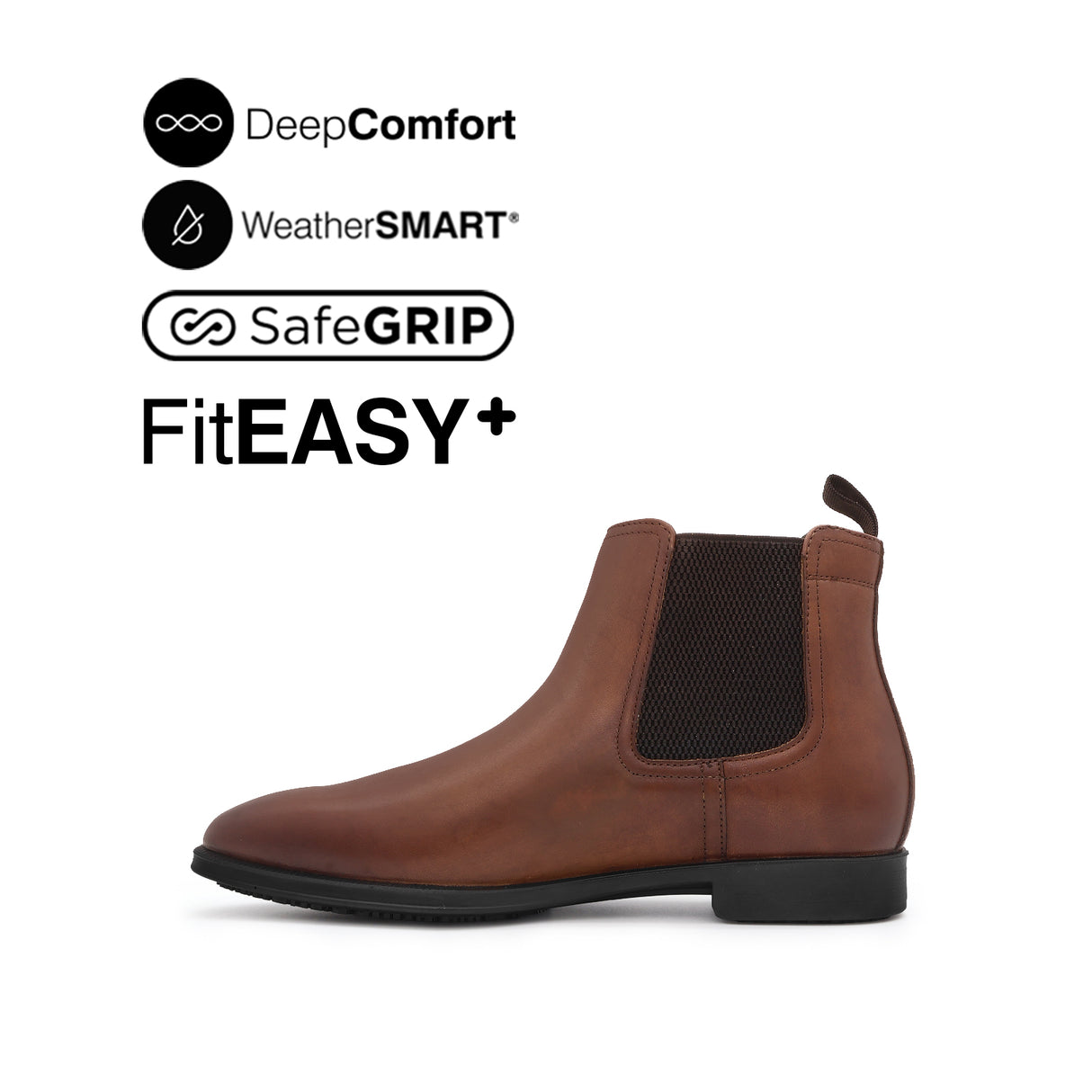 Otom Chelsea Men's Boots - Cigar Tan Leather Waterproof
