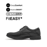 Otis Lace Up Bike Toe Men's Shoes - Black Leather Waterproof