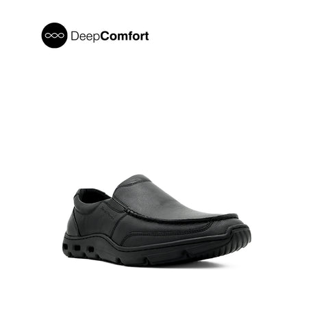 Jaycee Slip On CT Men's Shoes - Black Tumbled Leather