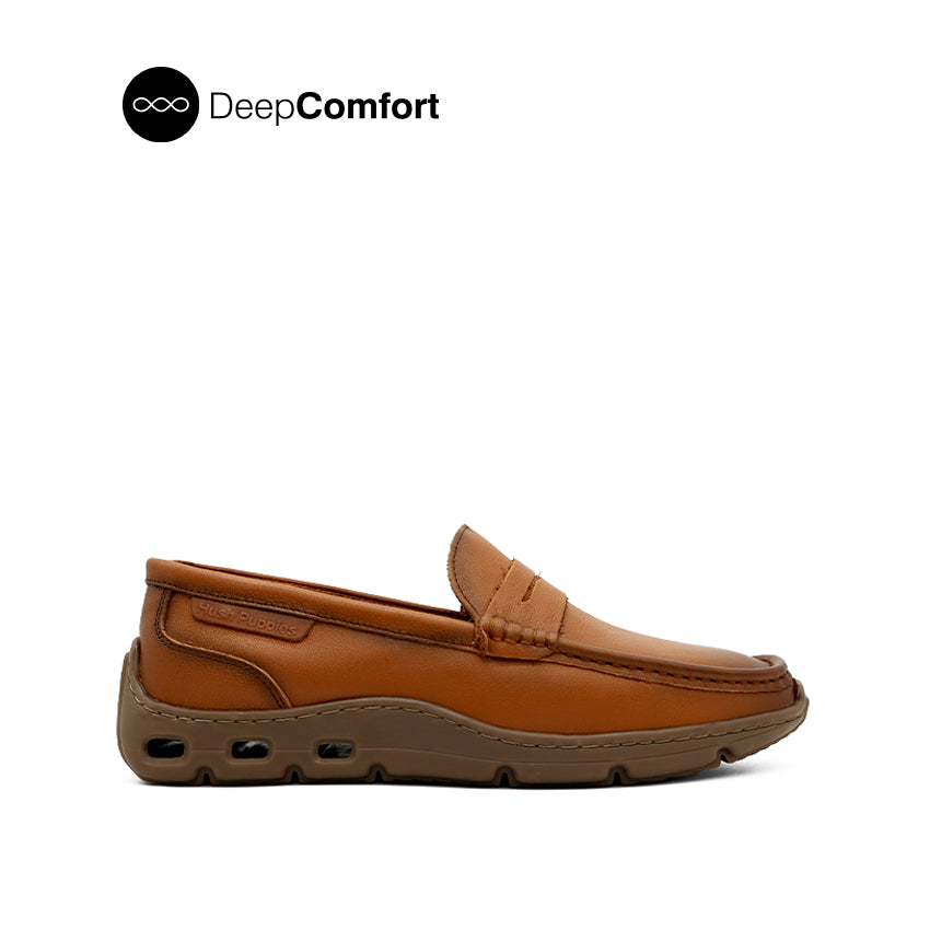 Discount on Hush Puppies  shoes - SKU: Jaycee Penny Men's Shoes - Tan Tumbled Leather