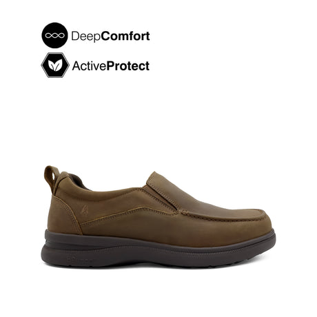 Tanveer Venetian Men's Shoes - Brown Nubuck Leather Hush Puppies Philippines