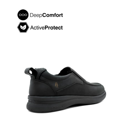 Tanveer Venetian Men's Shoes - Black Nubuck Leather Hush Puppies Philippines