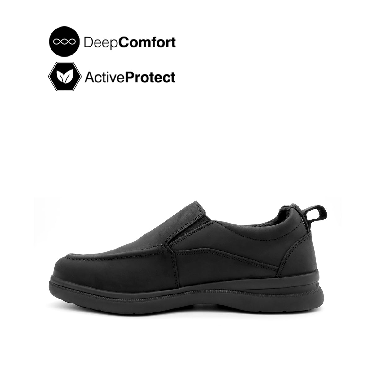 Tanveer Venetian Men's Shoes - Black Nubuck Leather Hush Puppies Philippines