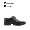 Graham Toe Cap Men's Shoes - Black Leather