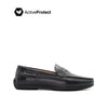 Heinrich Venetian Men's Shoes - Black Tumbled Leather