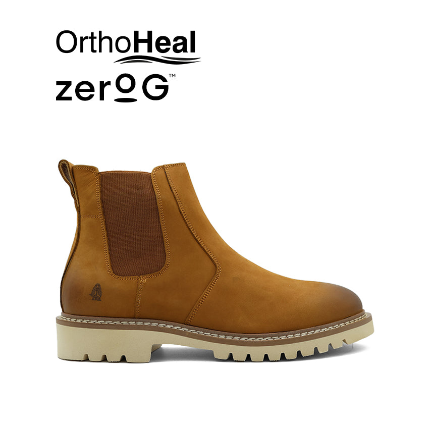 Discount on Hush Puppies  shoes - SKU: Gunner Chelsea Men's Boots - Tan Nubuck
