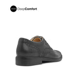 Nunzio Lace Up Wingtip Men's Shoes - Black Leather