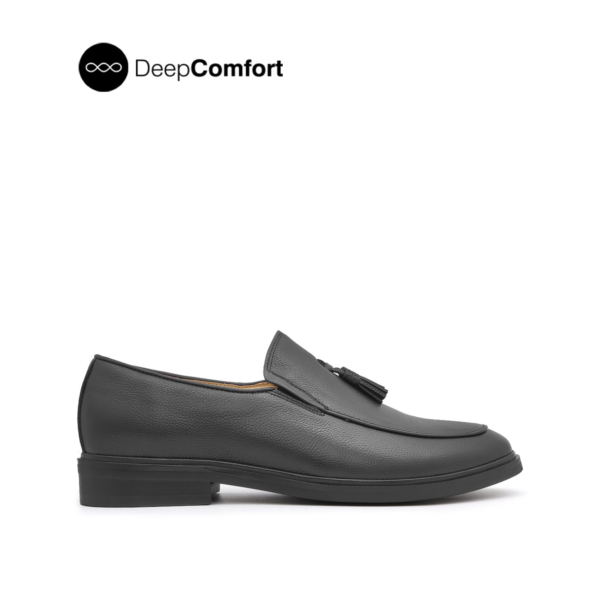 Nunzio Tassel Men's Shoes - Black Leather