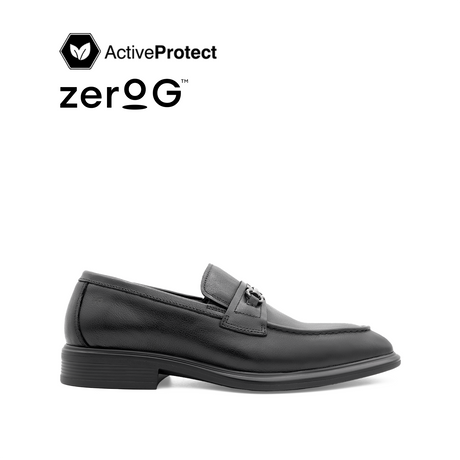 Osrik Slip On Bit Men's Shoes - Black Leather