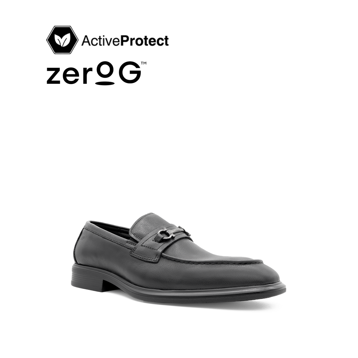 Osrik Slip On Bit Men's Shoes - Black Leather