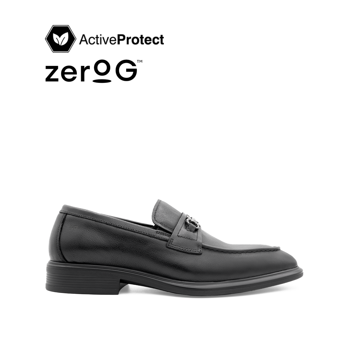 Osrik Slip On Bit Men's Shoes - Black Leather