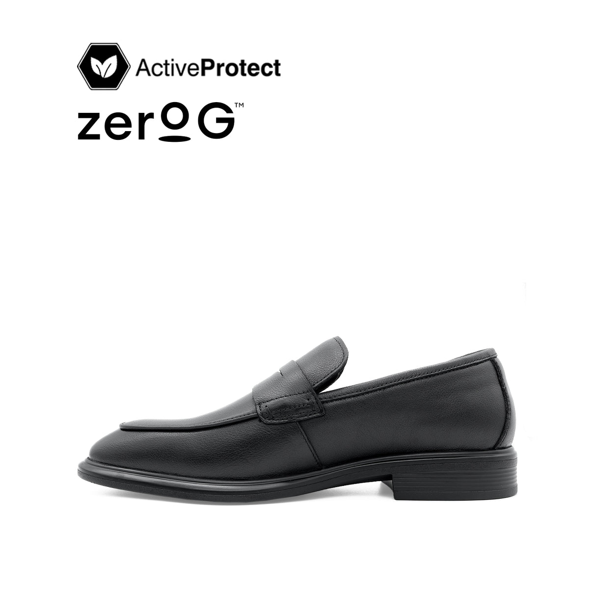 Osrik Slip On Penny Men's Shoes - Black Leather