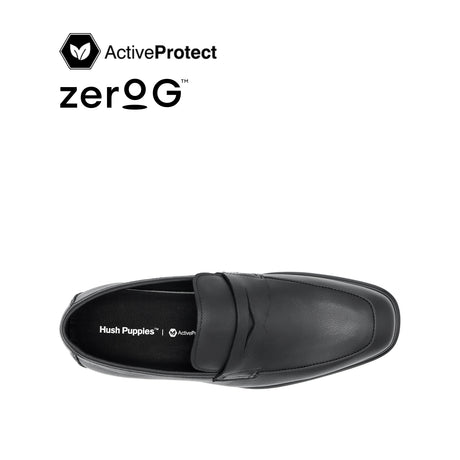 Osrik Slip On Penny Men's Shoes - Black Leather