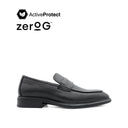 Osrik Slip On Penny Men's Shoes - Black Leather