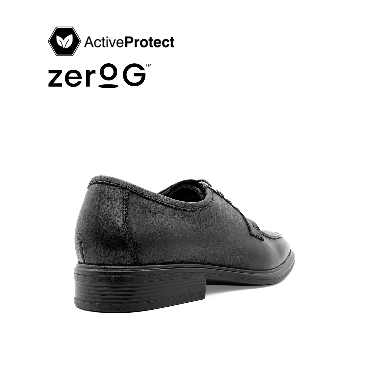 Osrik Lace Up Apron Toe Men's Shoes - Black Leather