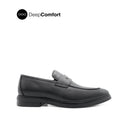 Nunzio Slip On Penny Men's Shoes - Black Leather