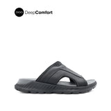 Rush Slides Men's Sandals - Black Leather
