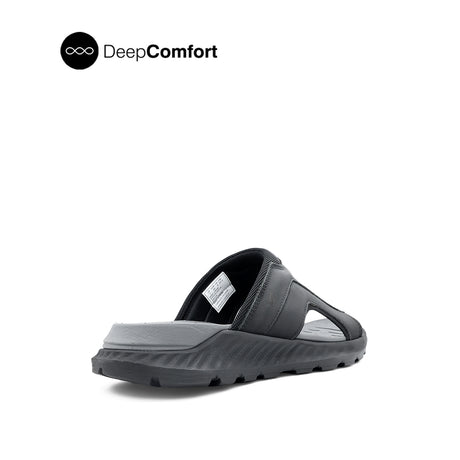 Rush Slides Men's Sandals - Black Leather