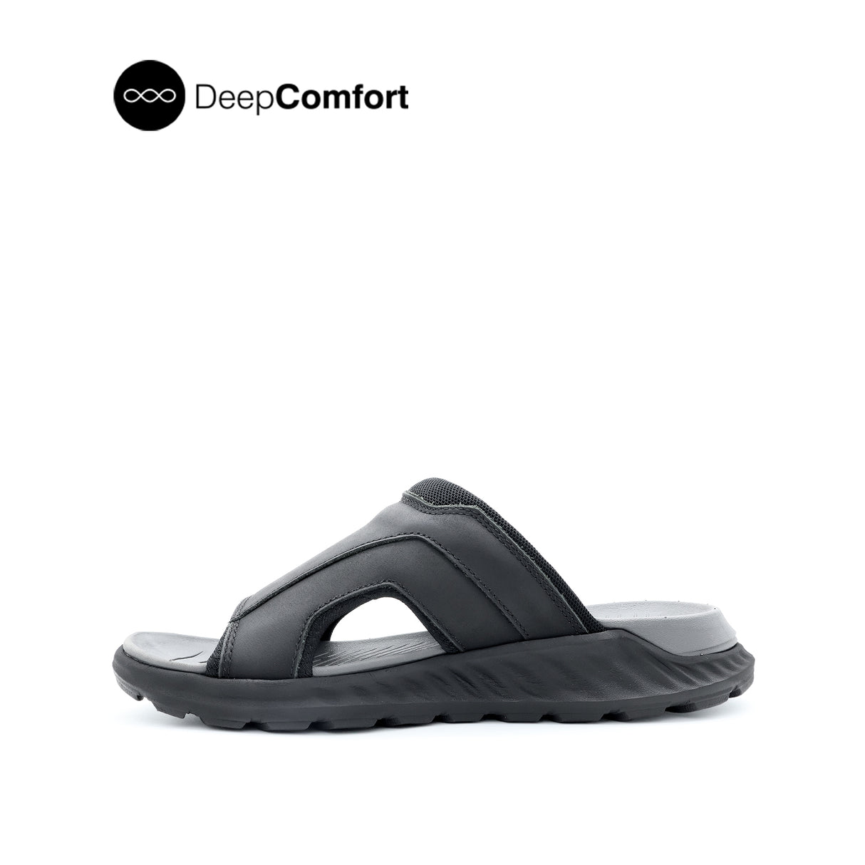 Rush Slides Men's Sandals - Black Leather