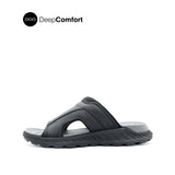 Rush Slides Men's Sandals - Black Leather