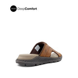 Rush Slides Men's Sandals - Tan Tumbled Leather