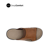 Rush Slides Men's Sandals - Tan Tumbled Leather