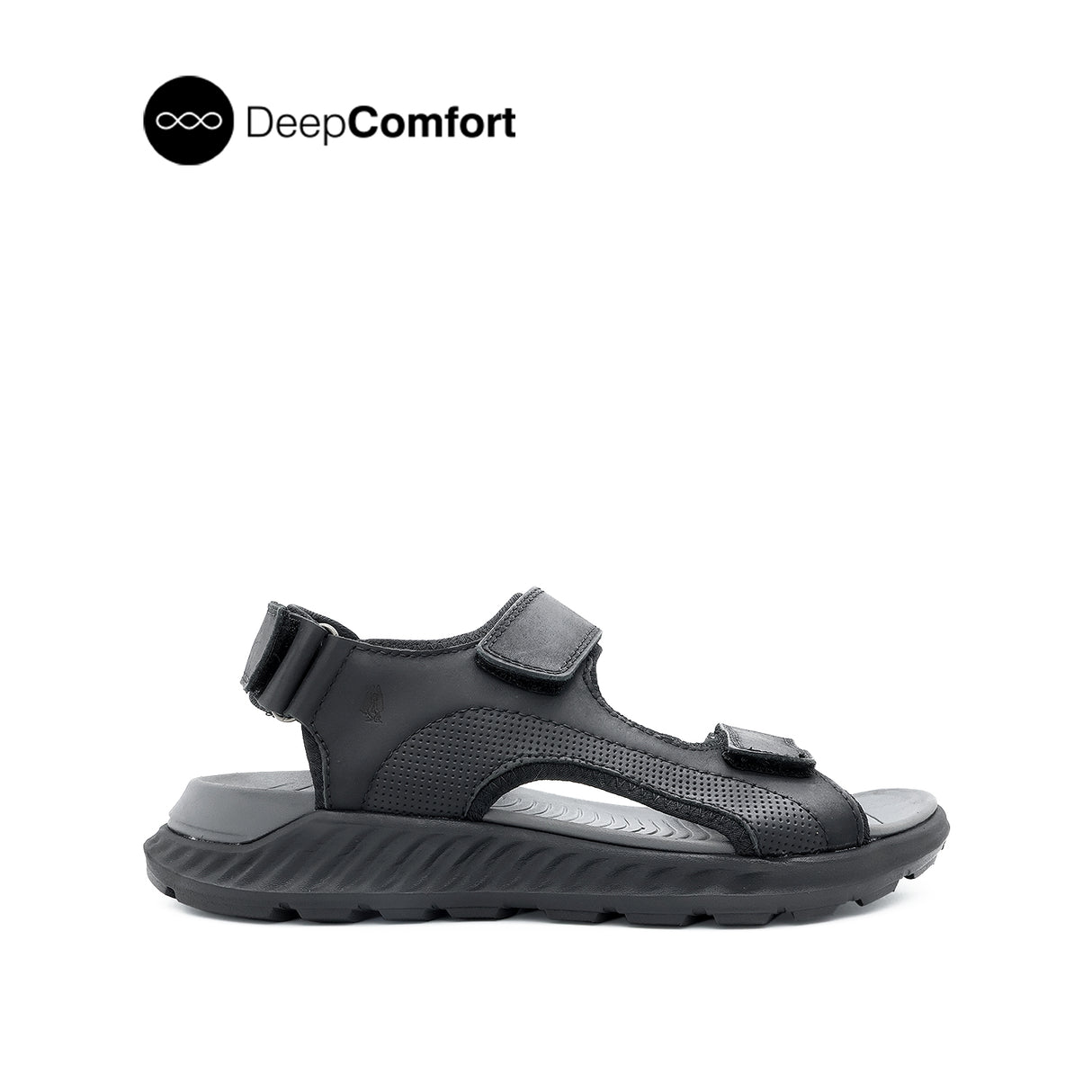 Rush Backstrap Men's Sandals - Black Leather
