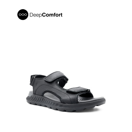 Rush Backstrap Men's Sandals - Black Leather