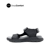 Rush Backstrap Men's Sandals - Black Leather