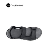 Rush Backstrap Men's Sandals - Black Leather