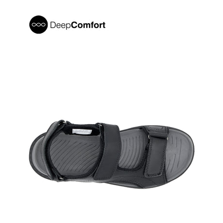 Rush Backstrap Men's Sandals - Black Leather