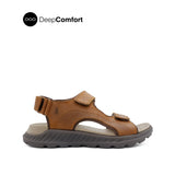 Rush Backstrap Men's Sandals - Tan Tumbled Leather