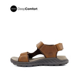 Rush Backstrap Men's Sandals - Tan Tumbled Leather