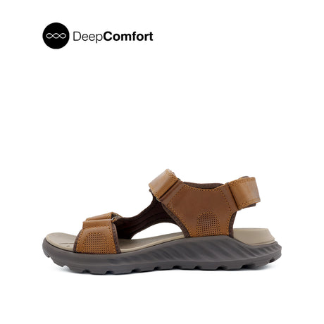 Rush Backstrap Men's Sandals - Tan Tumbled Leather