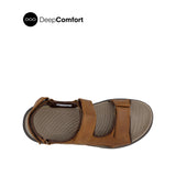 Rush Backstrap Men's Sandals - Tan Tumbled Leather