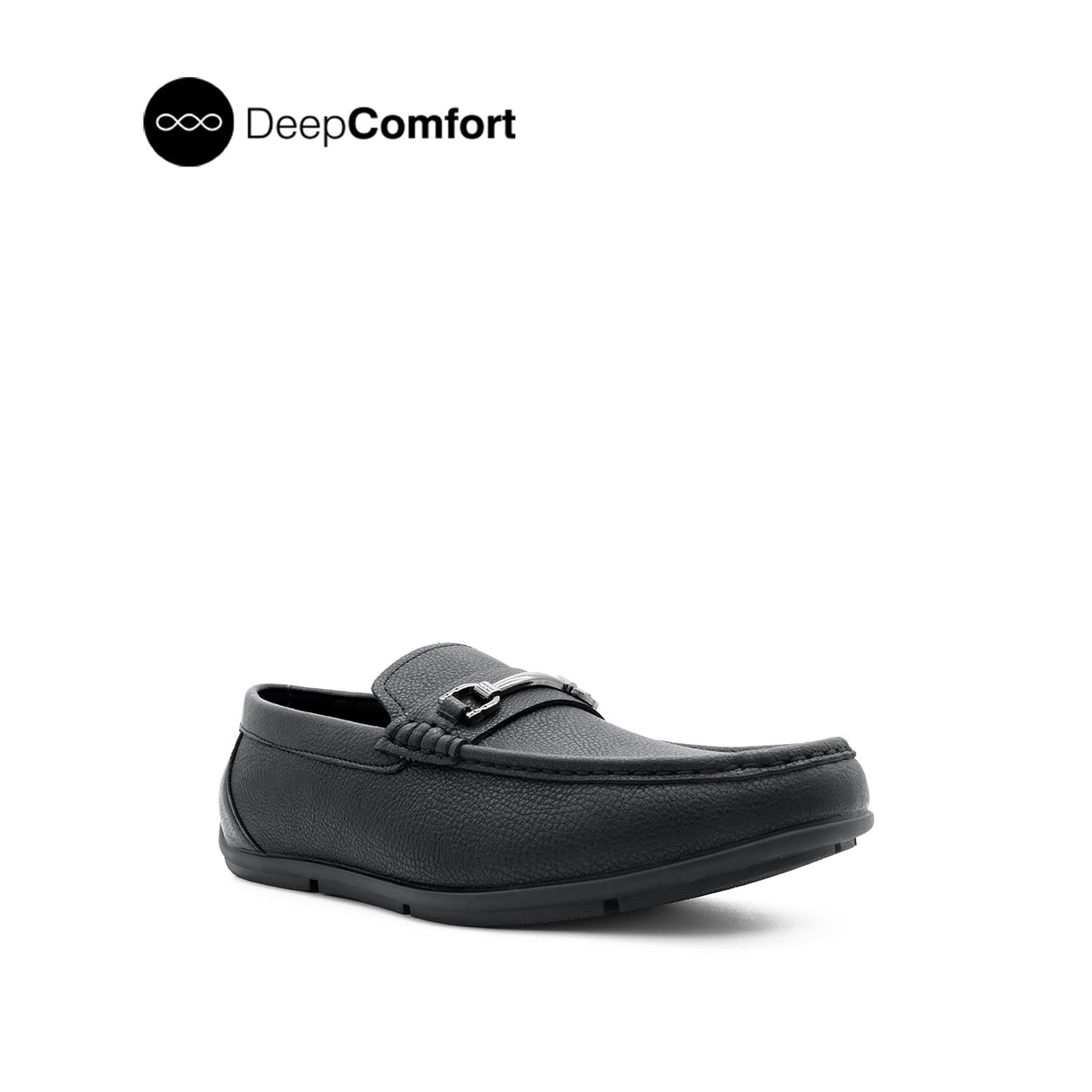 Schylar Metal Bit Men's Shoes - Black Leather