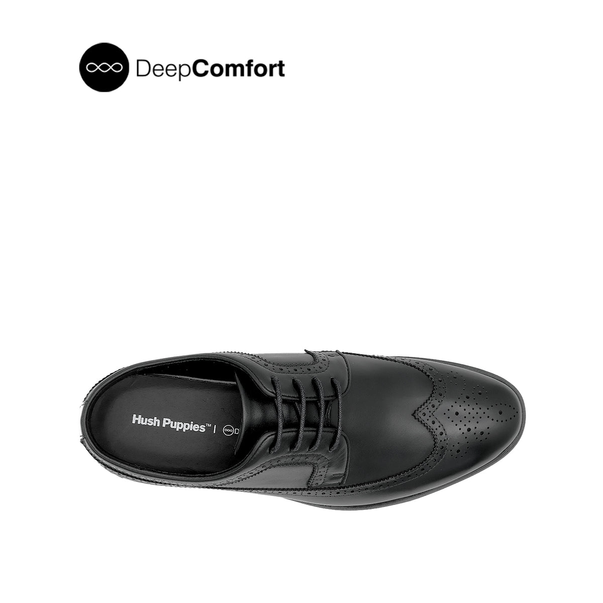 Nunzio Lace Up LW Men's Shoes - Black Leather Hush Puppies Philippines