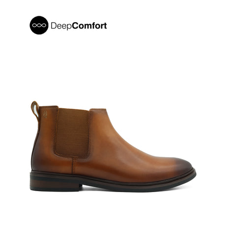 Nunzio Chelsea PT Men's Boots - Deep Tan Leather Hush Puppies Philippines