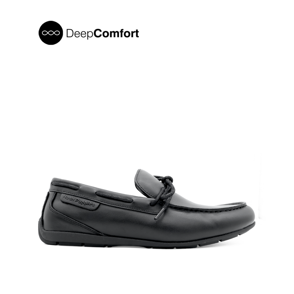Raven Slip On Tie Men's Shoes - Black Leather