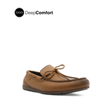 Raven Slip On Tie Men's Shoes - Dark Tan Leather