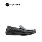 Raven Slip On Mocc Toe Men's Shoes - Black Leather