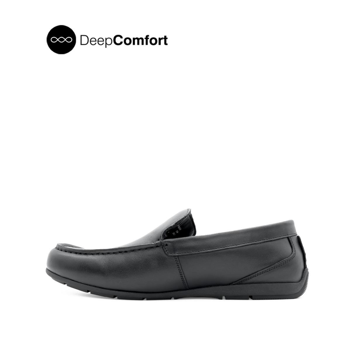 Raven Slip On Mocc Toe Men's Shoes - Black Leather